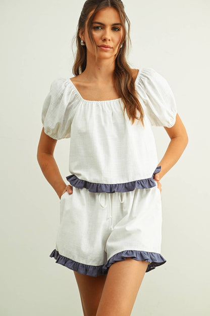 Ruffle Me Linen Top