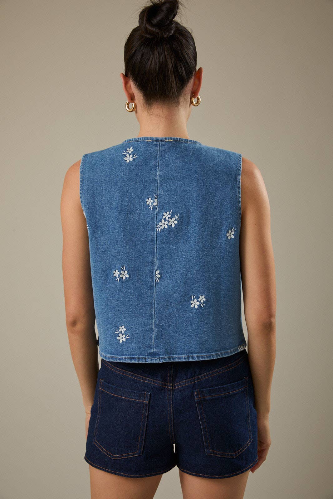 PREORDER Wildflower Stitch Denim Vest