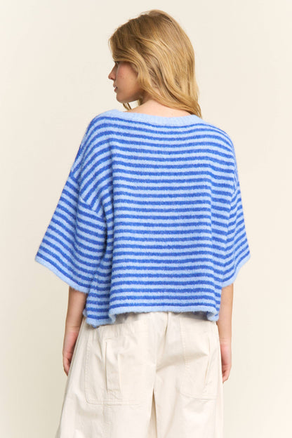 Lou Cardigan - Blue Stripes