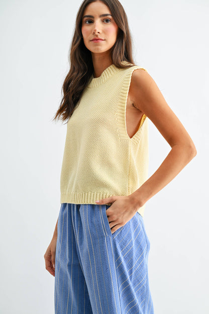 Lemon Squeeze Open Back Top