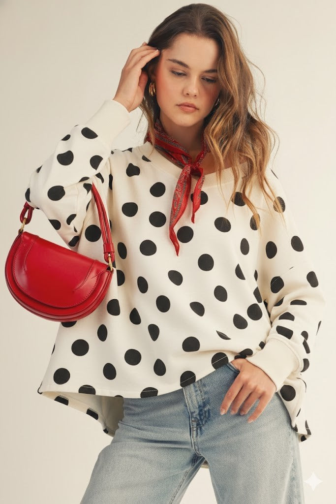 Bohemela Polka Dot Pullover