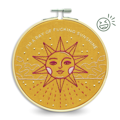 I'm A Ray Of Fucking Sunshine Embroidery Kit