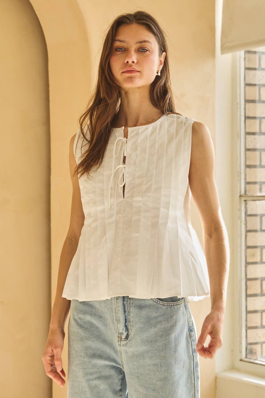 Poppy Pleated Top - Plus