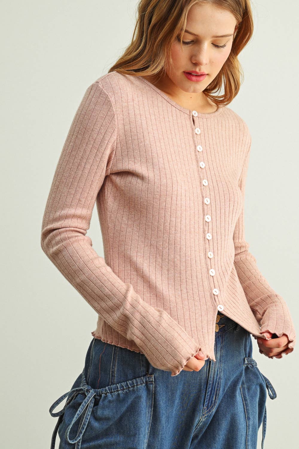 Rosewood Button Top