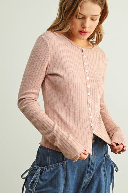 Rosewood Button Top