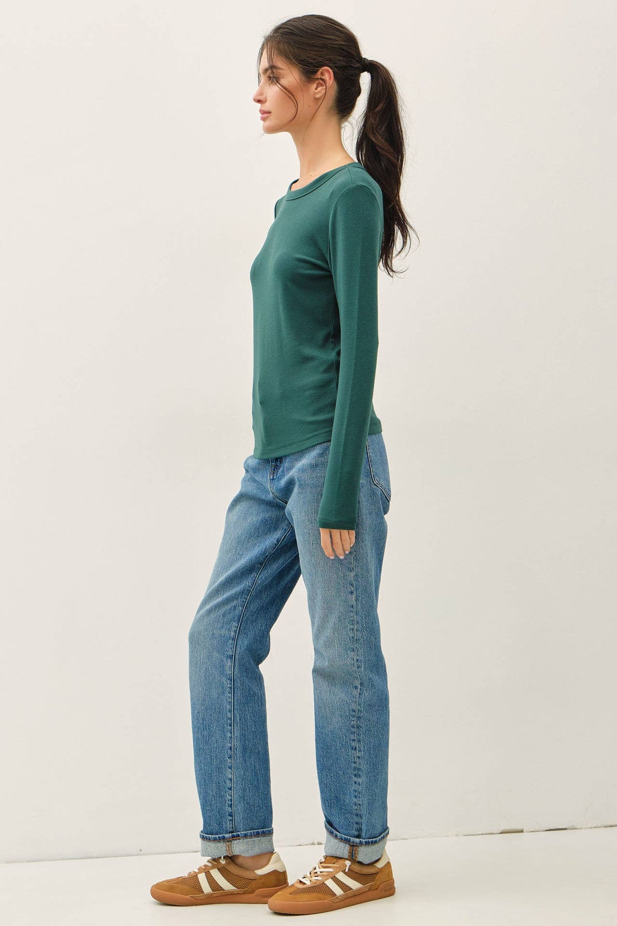 Round Neck Basic Long Sleeve