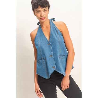 The Open Back Halter Top