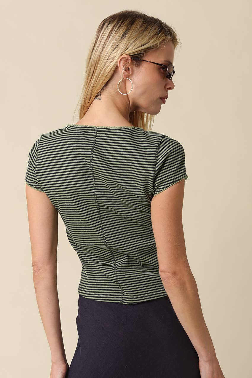 Linden Button Top