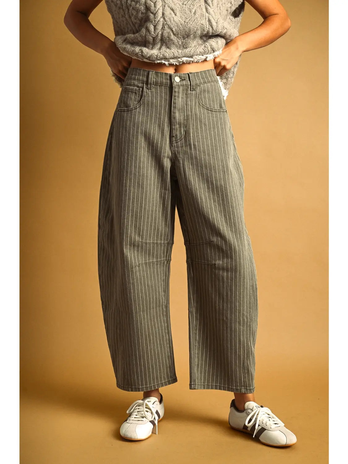Camden Barrel Pants - Olive
