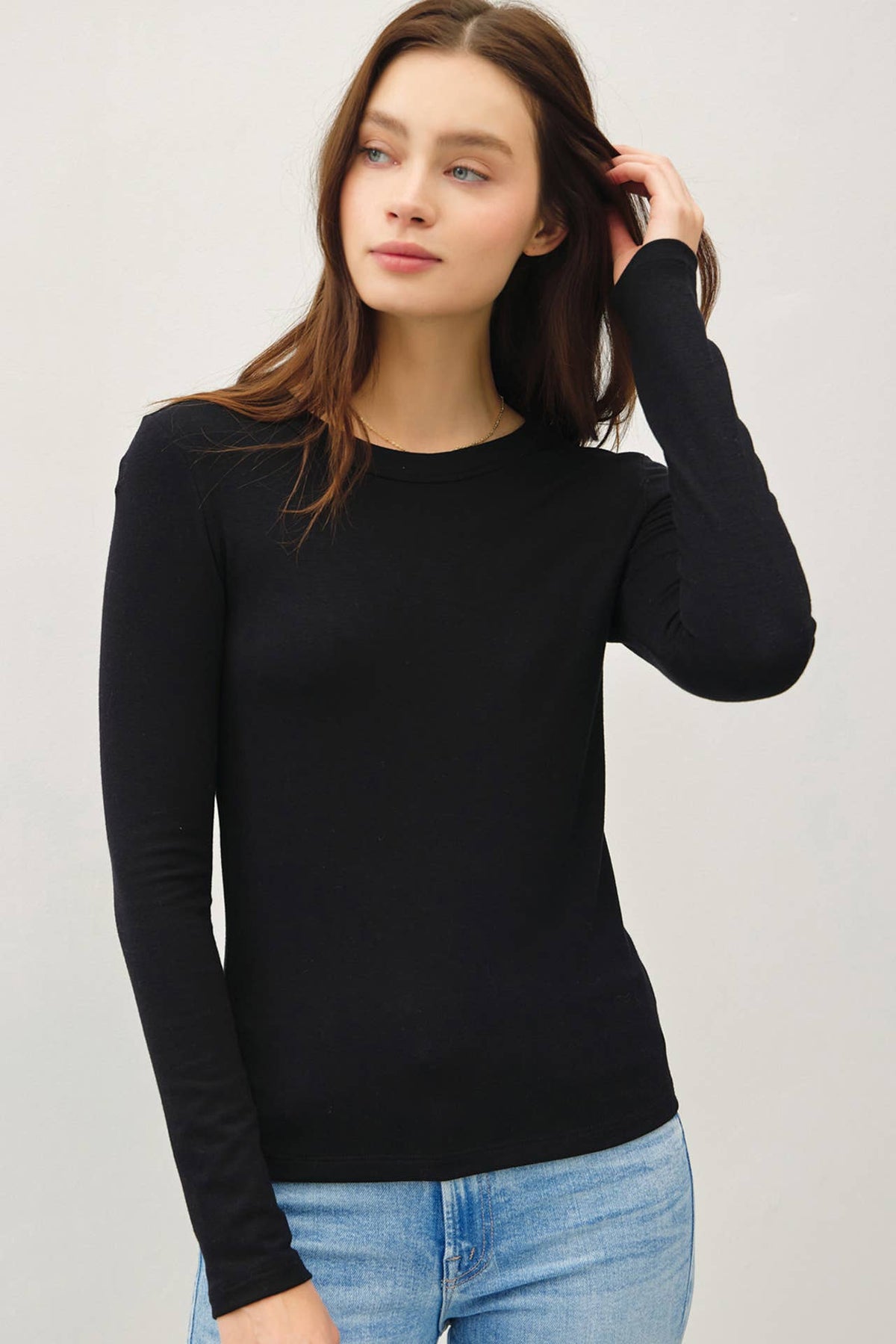 Round Neck Basic Long Sleeve