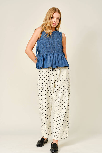 Blue Haven Smocked Top