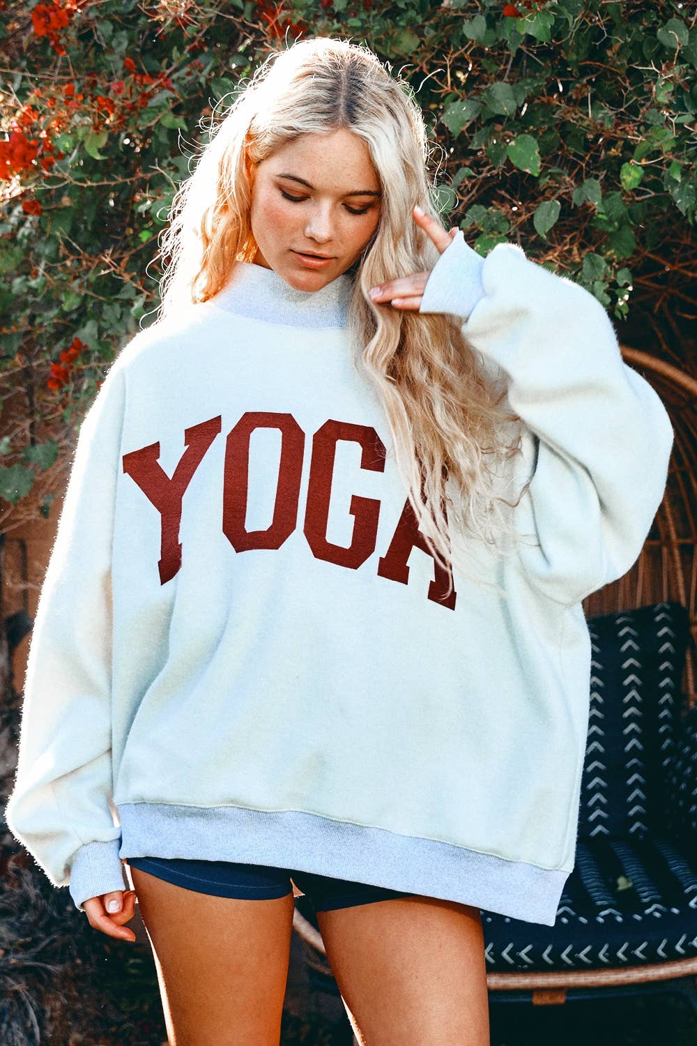 Pilates & Yoga Reversible Mockneck