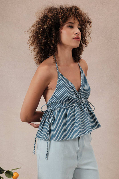 Sweet Tea Stripe Halter
