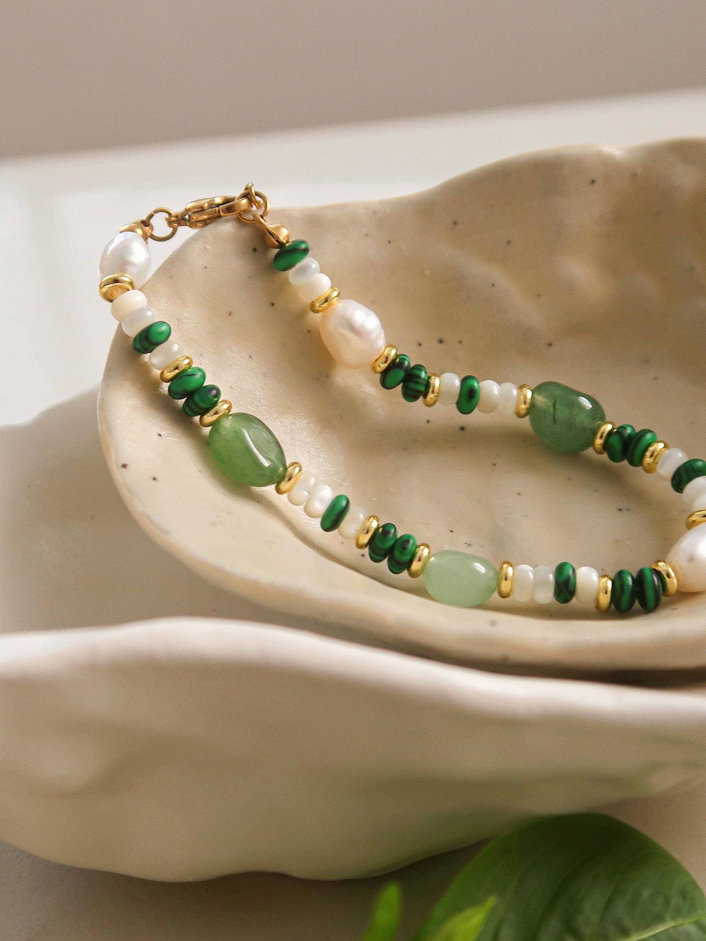 Boho Stone & Bead Bracelet