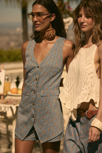 Petal Edit Denim Romper