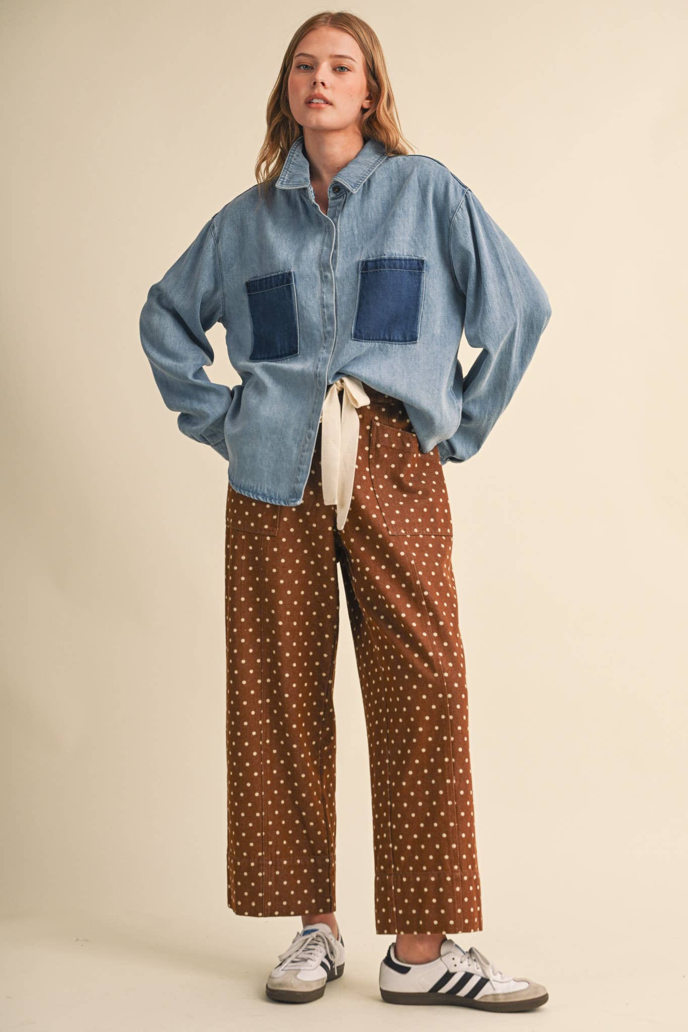 The Color-block Button up