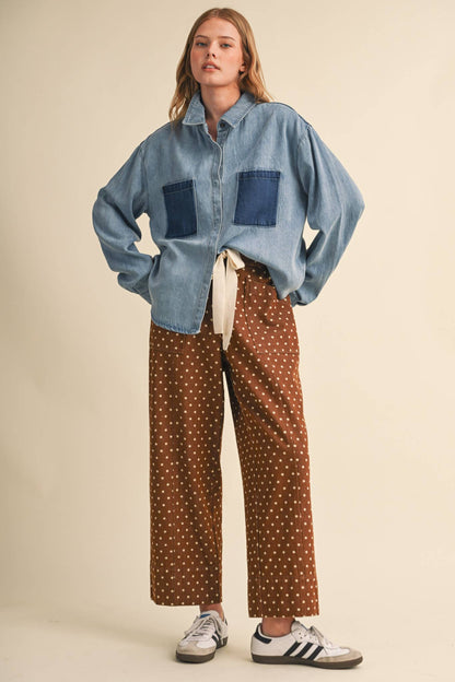 The Color-block Button up