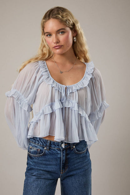 Love Letter Ruffle Top