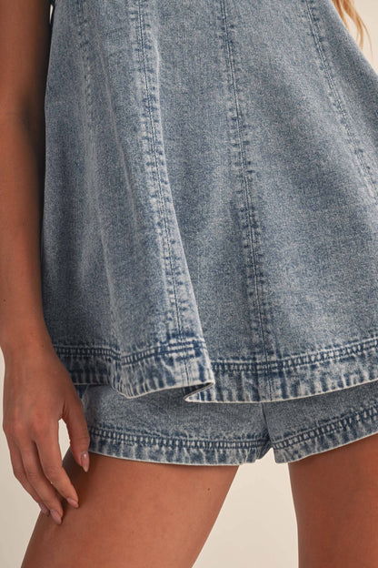 Longline Denim Set