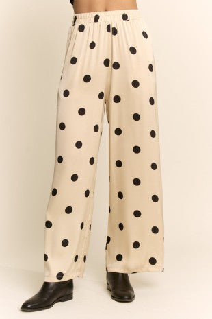 Polka Dot Satin Pants