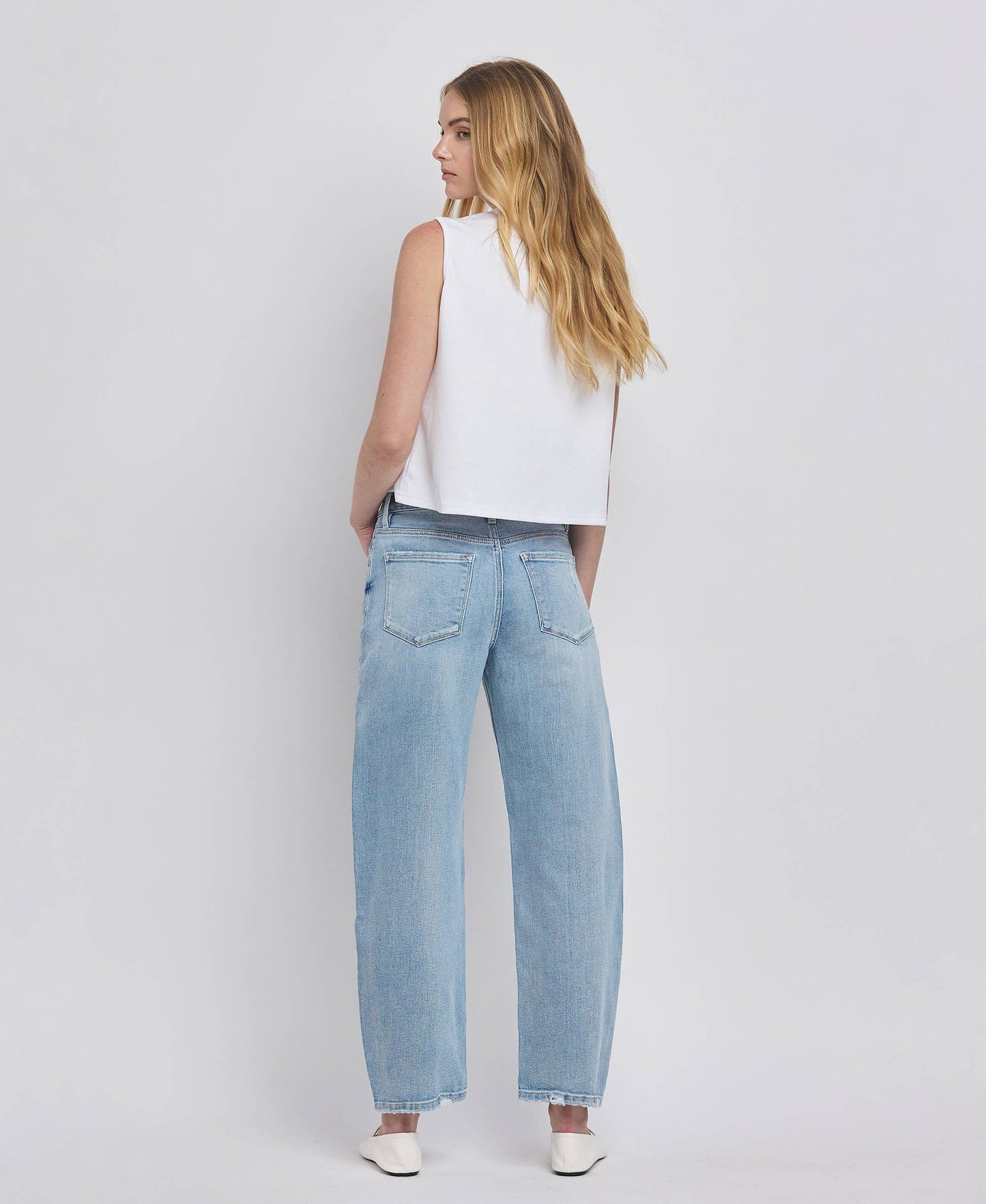 High Rise Barely Barrel Jeans