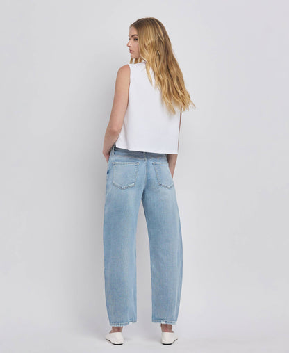High Rise Barely Barrel Jeans