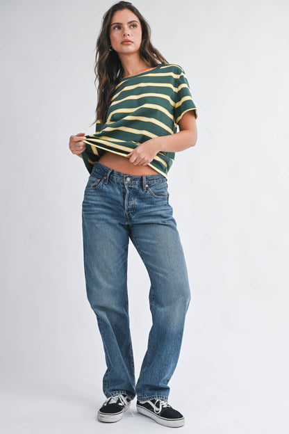 Spring Basic Stripe Tee