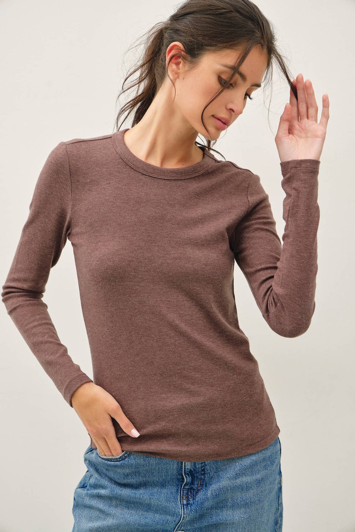Round Neck Basic Long Sleeve