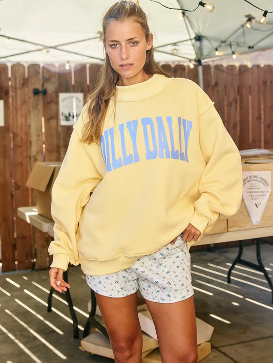 DILLY DALLY Mockneck - Yellow/Blue