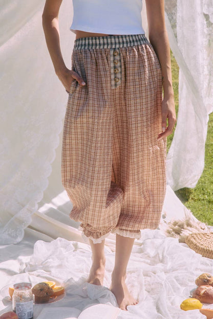 Plaid Balloon Pants