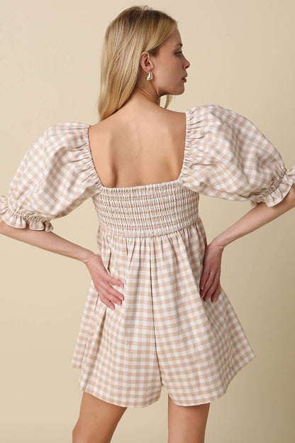Elodie Gingham Romper