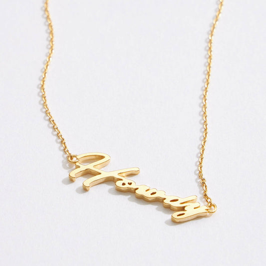 Howdy Script Necklace