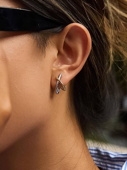 Staven Two Tone Earrings
