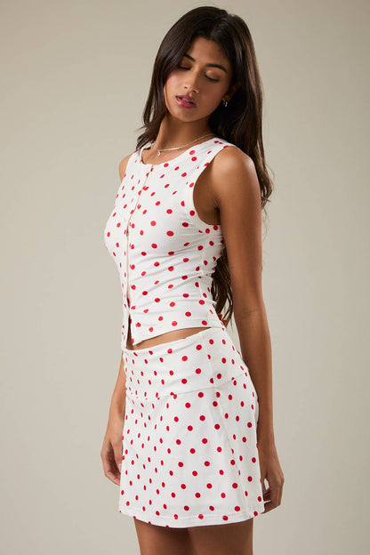 Red Polka Dot Tank