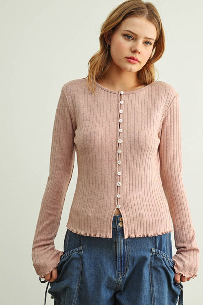 Rosewood Button Top