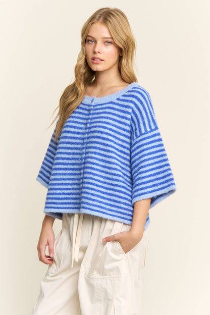 Lou Cardigan - Blue Stripes