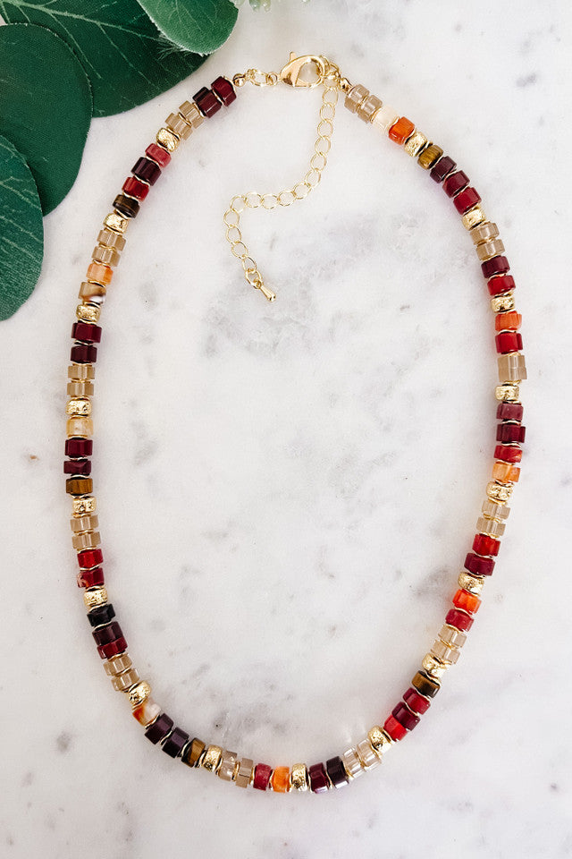 Fall Festival Beaded Necklace