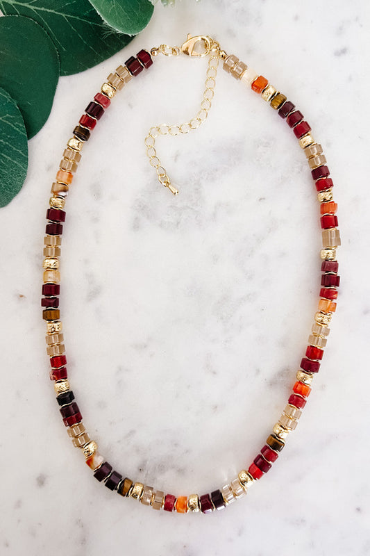 Fall Festival Beaded Necklace