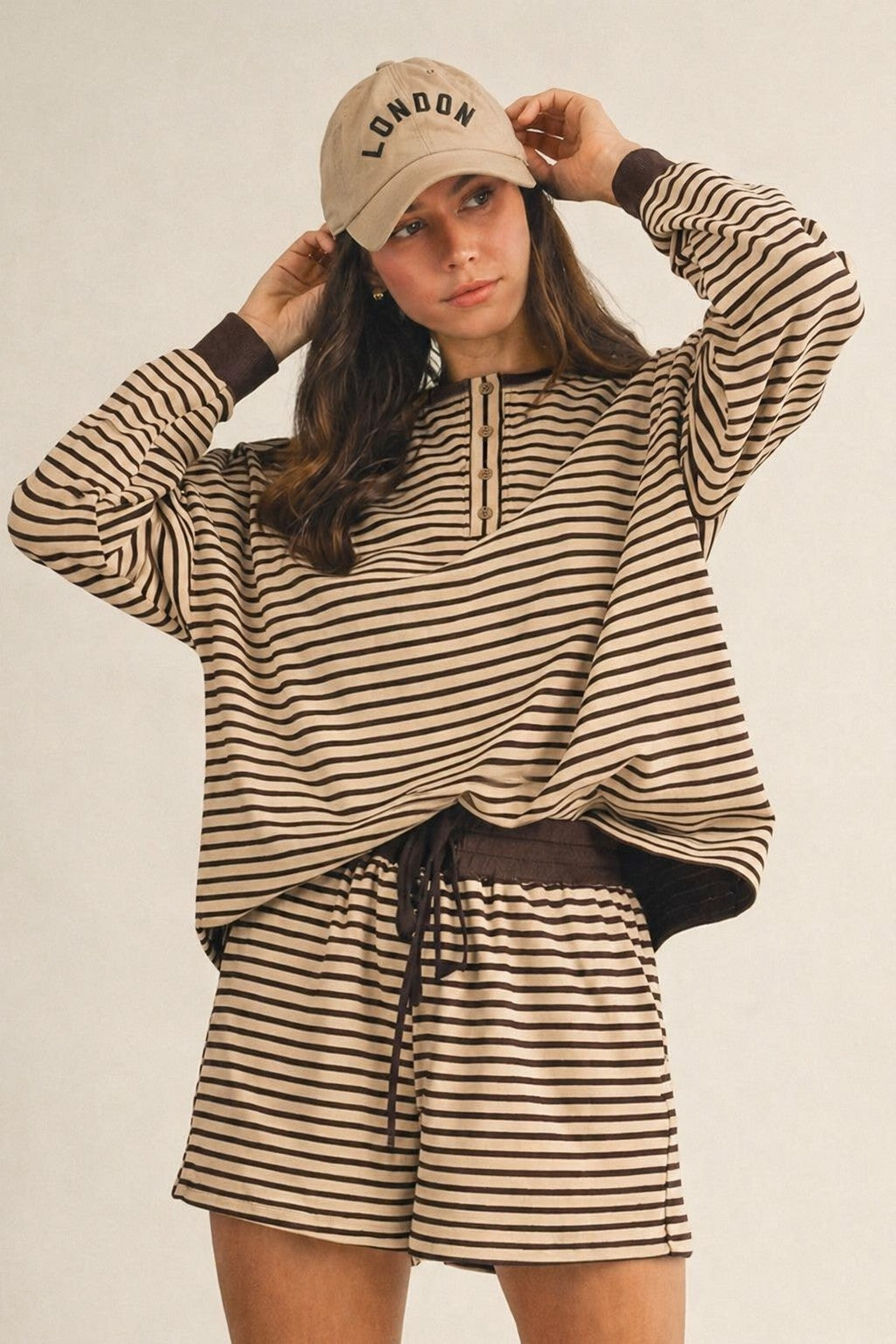 Latte Pin Stripe Set
