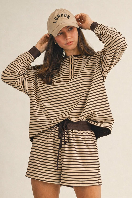 Latte Pin Stripe Set