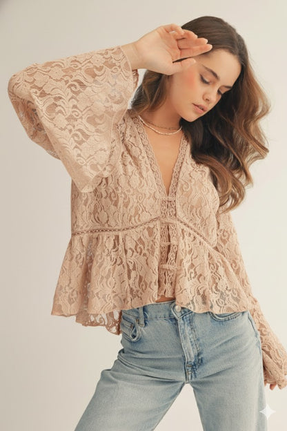 Elara Lace Top
