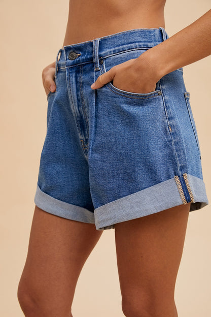Comfort Stretch Medium Wash Denim Shorts