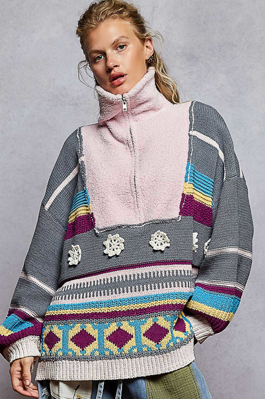 Boho Tapestry 1/4 Zip