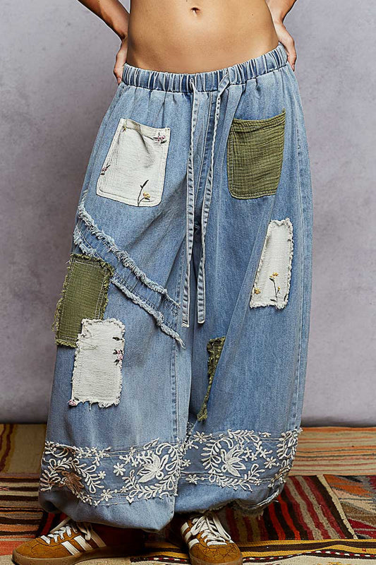 Botanical Stitch Joggers